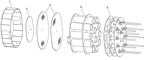 Figure 2. Expanded view showing construction of the test manifold.